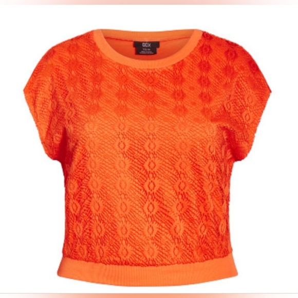 2X HOST PICK!!! Roller Crochet Top - orange soda - Picture 1 of 5